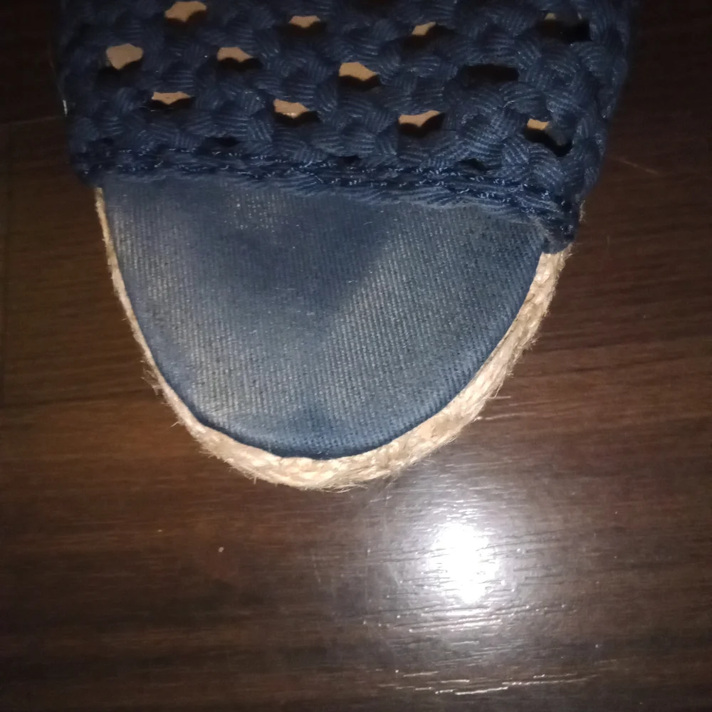 Steve Madden Dark Blue Espadrille Wedge Sandals - Picture 5 of 5